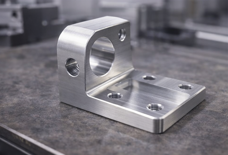 Gefräster Maschinenhalter aus Aluminium