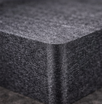 PA6-CF Oberfläche und Layerstruktur