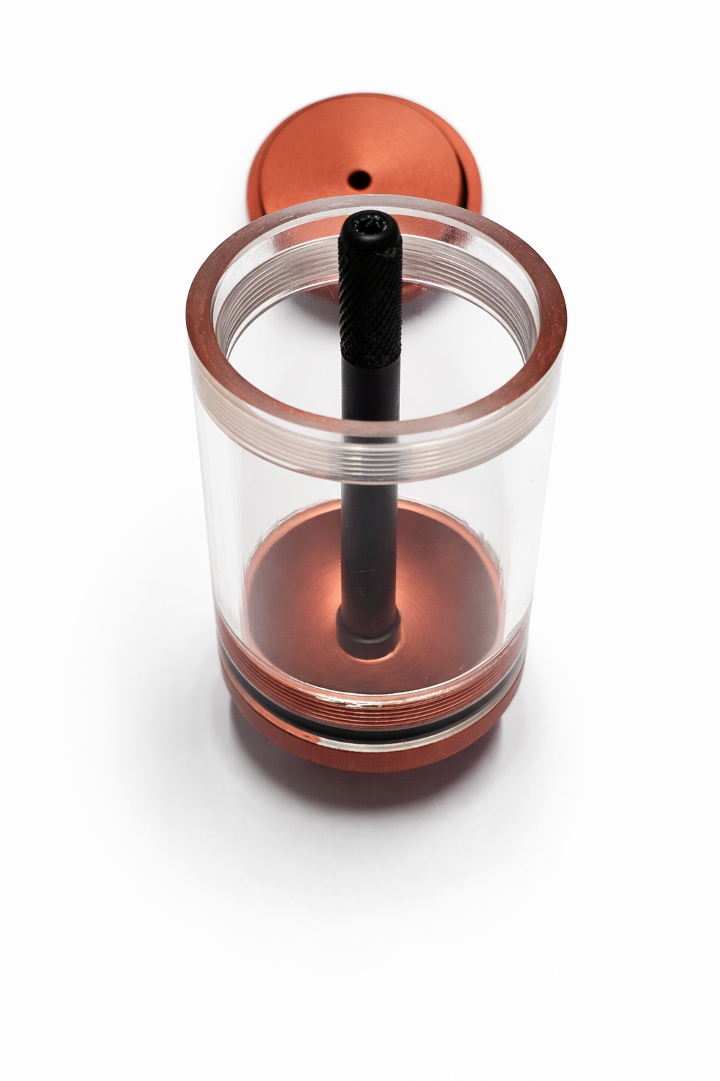 BleedPress Explosionsansicht mit Stopfen