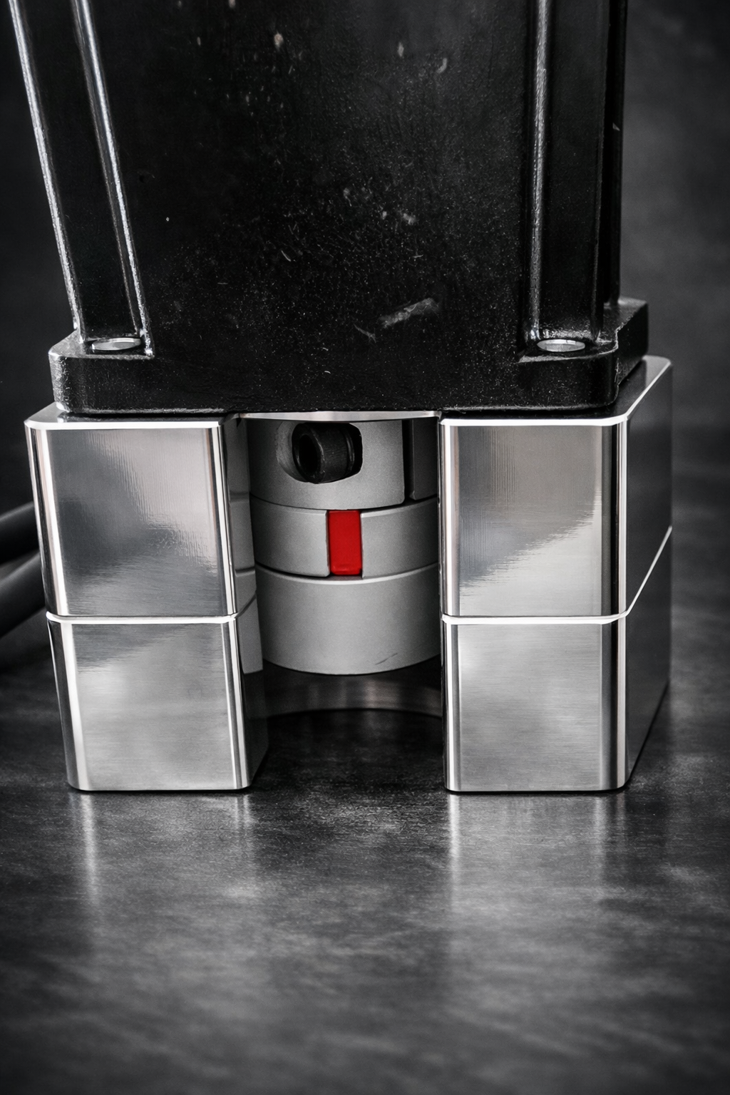 Detailaufnahme vom Kupplungsbereich des Servo-Halters